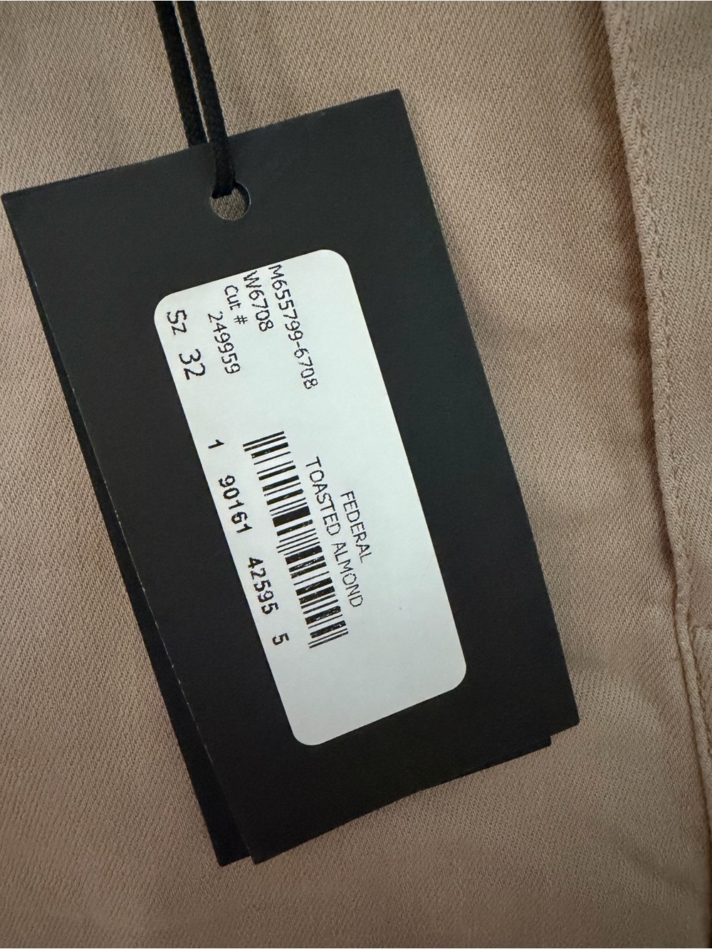 PAIGE Federal Slim Straight Pants – Toasted Almond – Size 32 – NWT - Picture 3 of 5